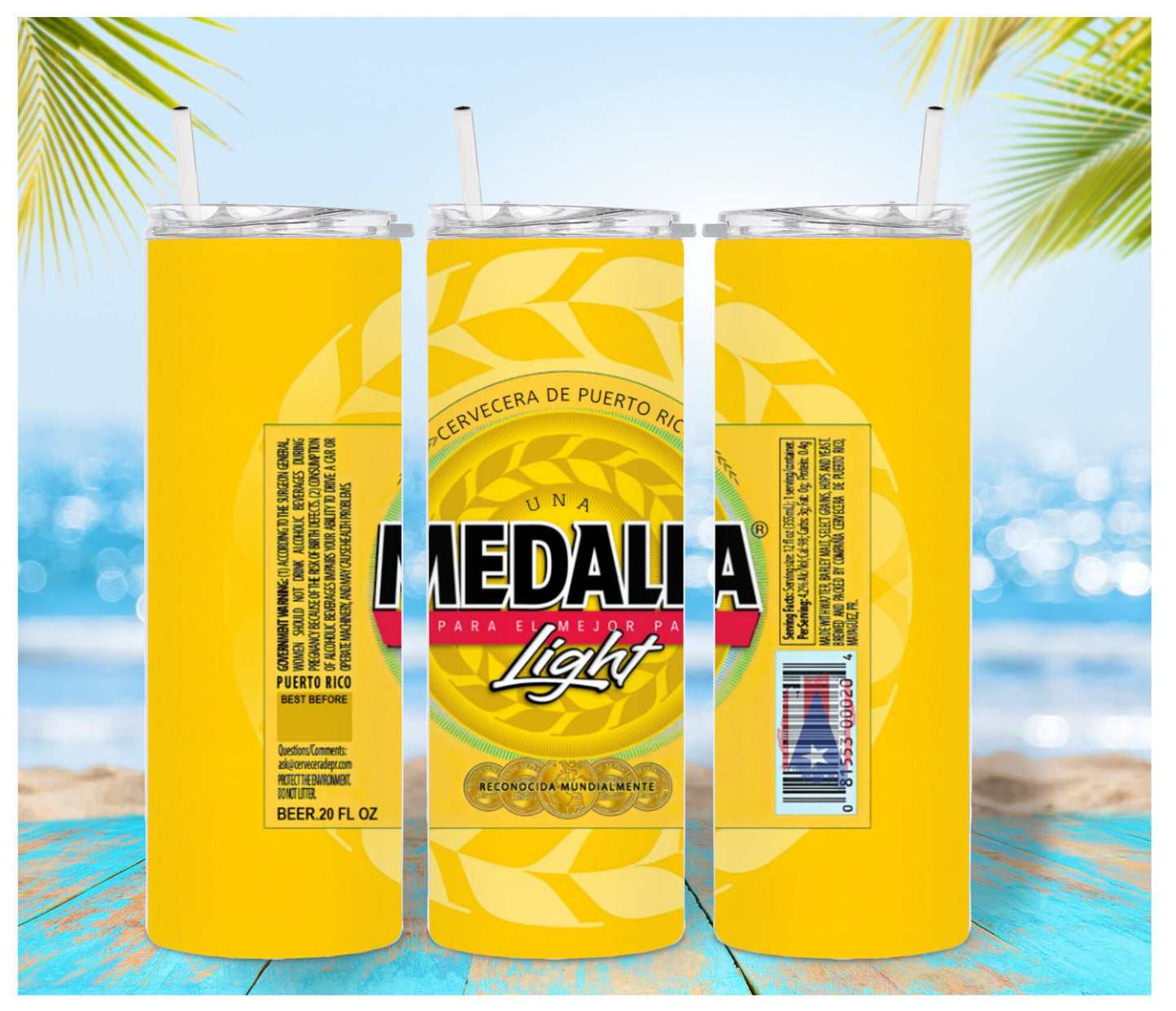 Una Medalla Para el Mejor Papá 20oz tumbler, Cerveza Medalla PR, Medalla PR, Medalla regalo para papa