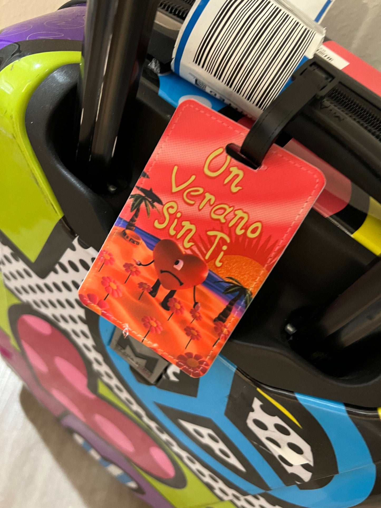 Bad Bunny Luggage Tag, un verano sin ti Bad Bunny gift, Bad Bunny merch, Bad Bunny best seller, Bad Bunny