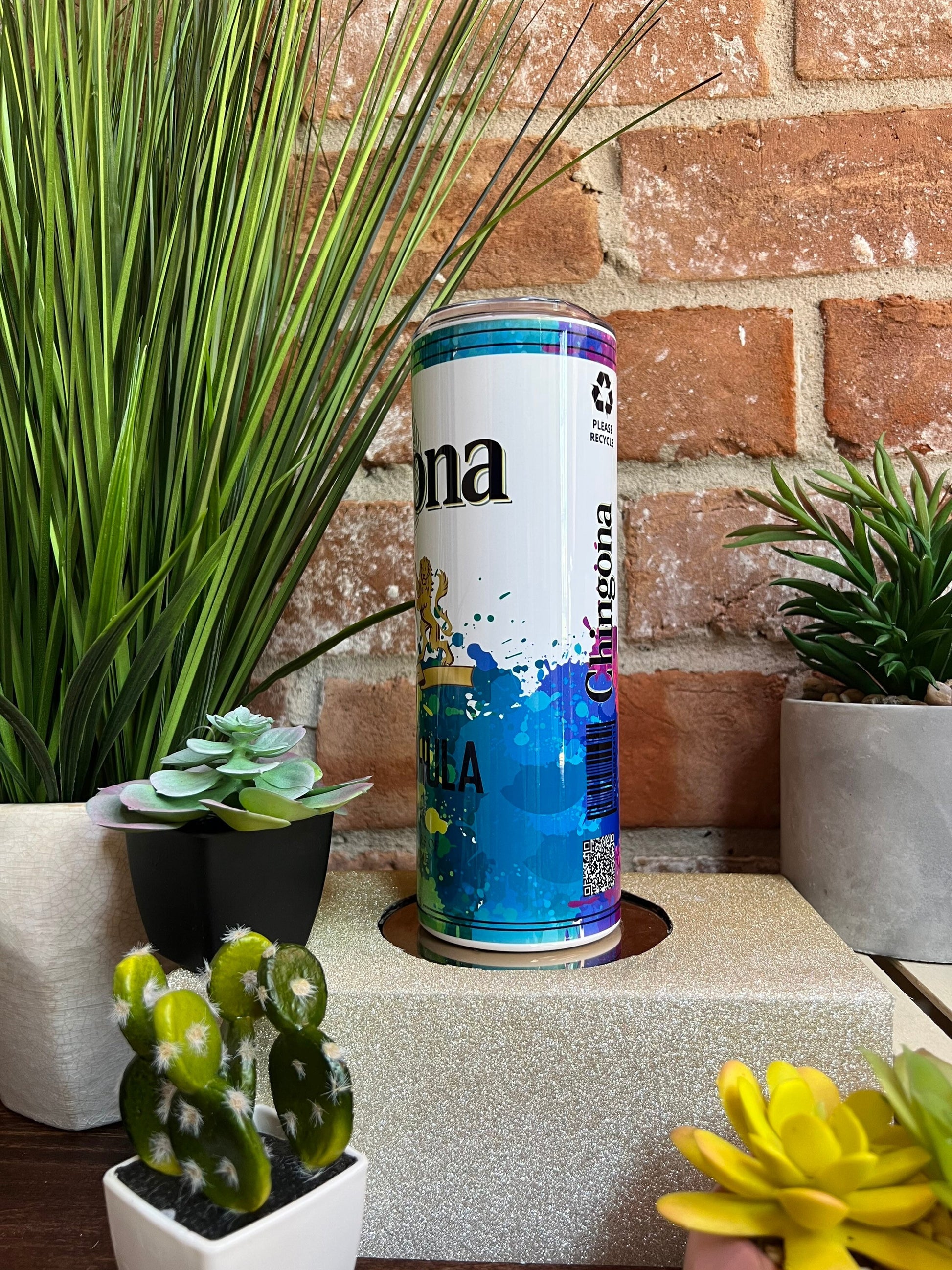 Cabrona, Chingona, Toxica Y Chula 20 0z Tumbler Cup RAINBOW