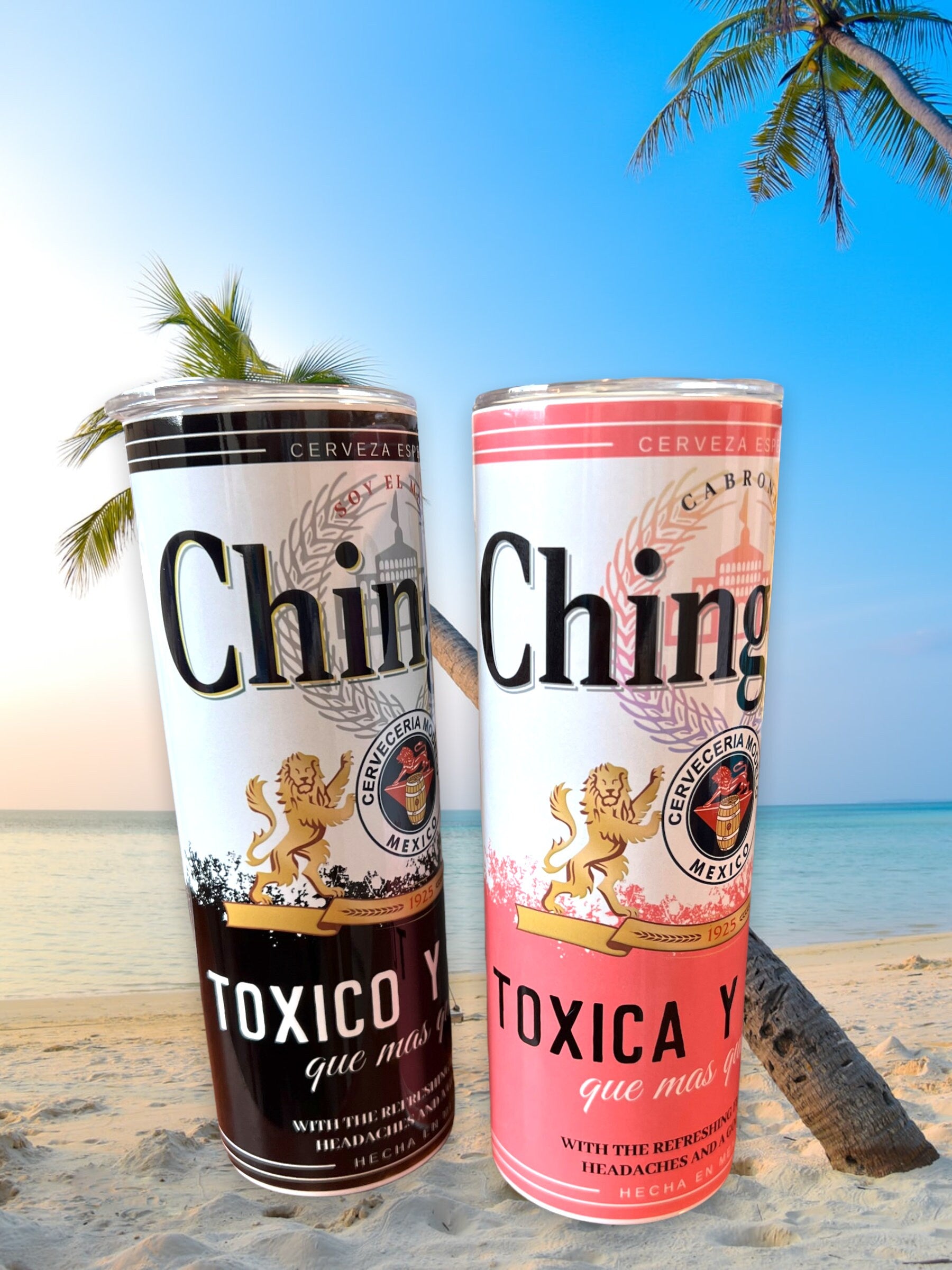 Toxica or Toxico 20oz Tumbler cup, toxico modelo, Toxica modelo, chingona, chingon