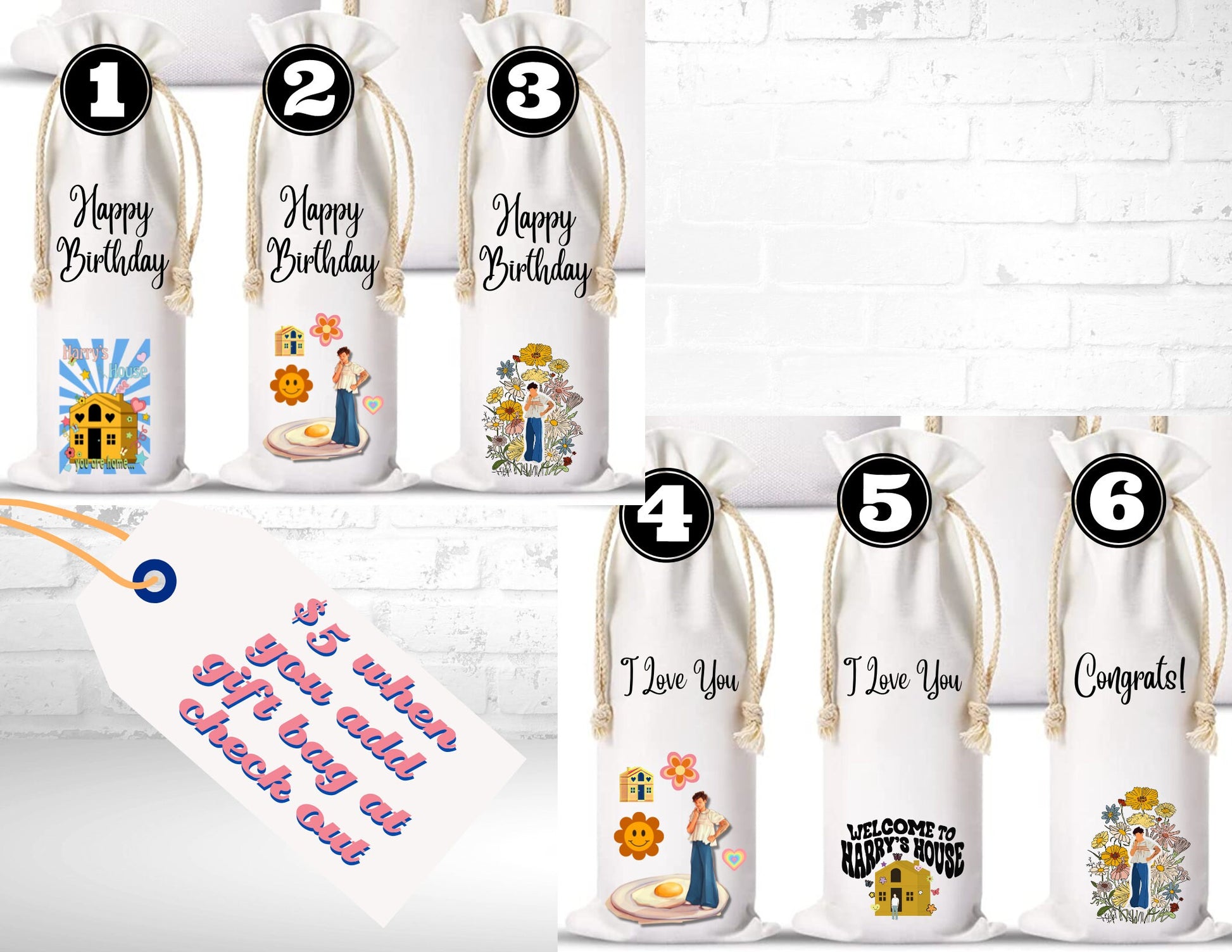 Now offering Gift Bag option at check out. Gift bags fit 1 cup only you must add additional gift bag if you want for more cups. Please message if you have any questions.