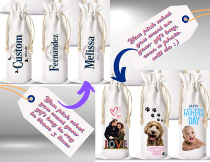 GIFT BAG for one tumbler cup,  custom gift bag, personalizada, gift bag