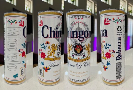 Cabrona, Chingona, Toxica Y Chula 20 0z Tumbler Cup RAINBOW